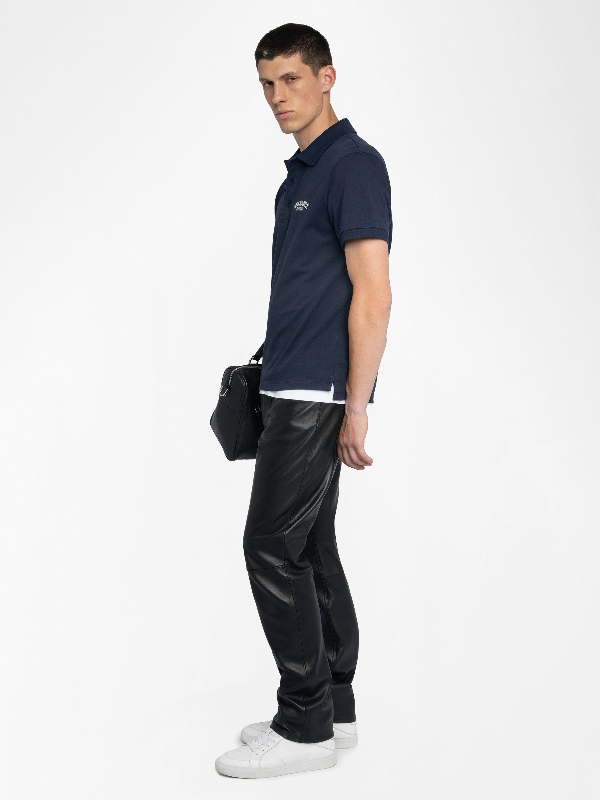 Dimitri Polo Shirt - Short-sleeved polo shirt with embroidery on the front.